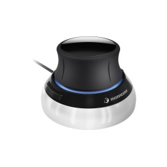 3Dconnexion SpaceMouse Compact - Sleek Black & Silver Design for Ultimate Precision and Comfort